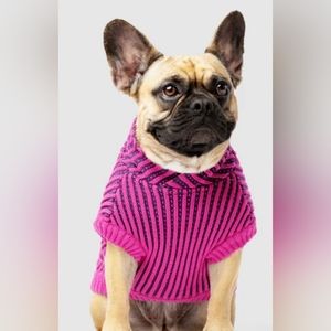 Canada pooch pink navy icon sweater size 16